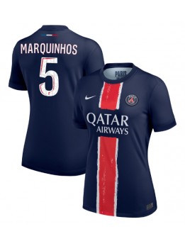 Billige Paris Saint-Germain Marquinhos #5 Hjemmedrakt Dame 2024-25 Kortermet